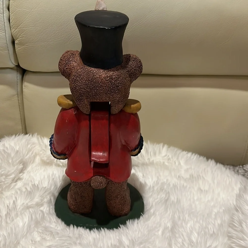 Kurt Adler Teddy Bear Soldier Nut Cracker Ceramic
